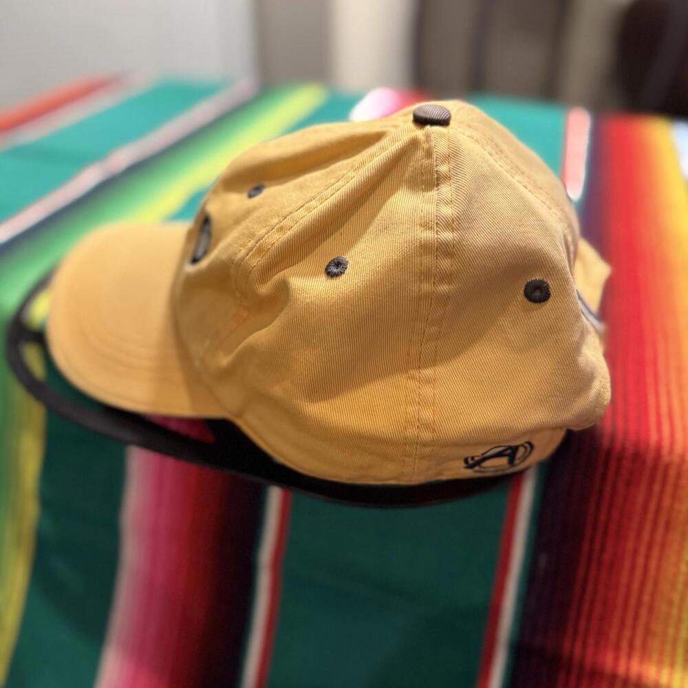 Vintage Rare Ahead BMW Championship Yellow Golf‎ Hat Classic Cut Strap back OSFA - Picture 2 of 5